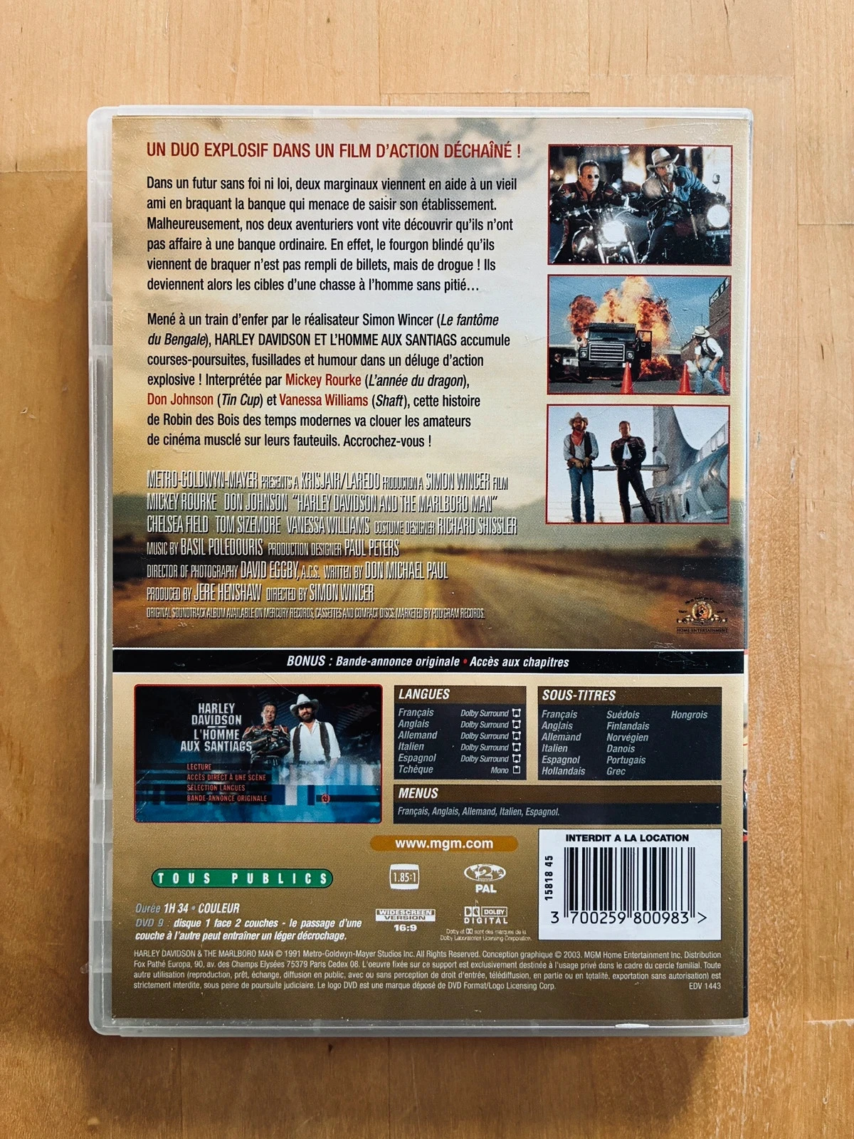 DVD Harley Davidson en de man met de santiags Mickey Rourke Don Johnson. – photo 3